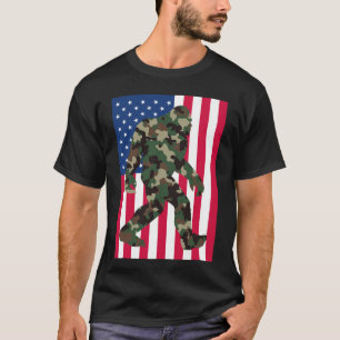 T-shirt Camo Bigfoot Sasquatch