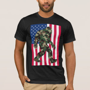 T-shirt Camo Bigfoot Sasquatch