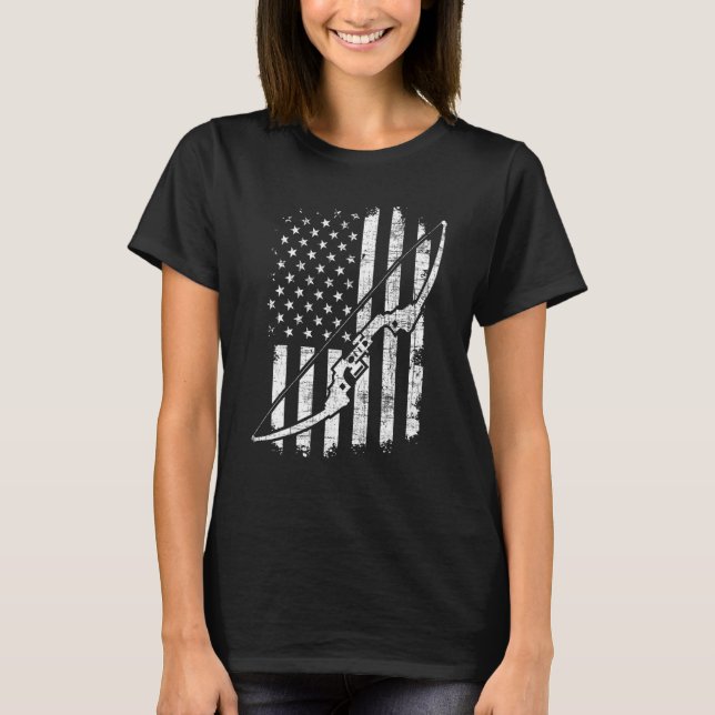 T-shirt Camo Bowhuny Archer Bowman (Devant)