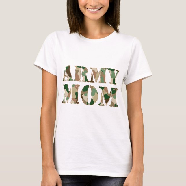 T-shirt Camo de maman d'armée (Devant)