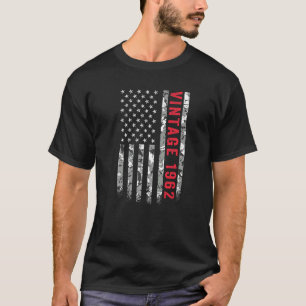 T-shirt Camo Drapeau Américain vintage 1962 60ème Ans 60