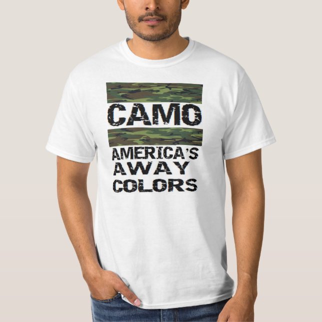 T-shirt camo : les couleurs parties de l'Amérique (Devant)
