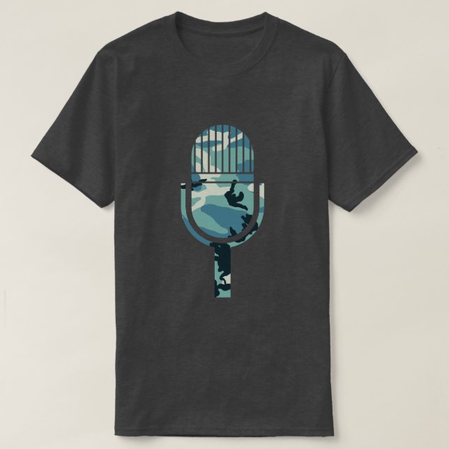 T-shirt Camo Motif Vintage Mic (Design devant)