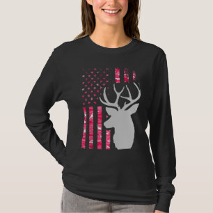 T-shirt Camo rose Drapeau Camouflage Buck Chasse Wo