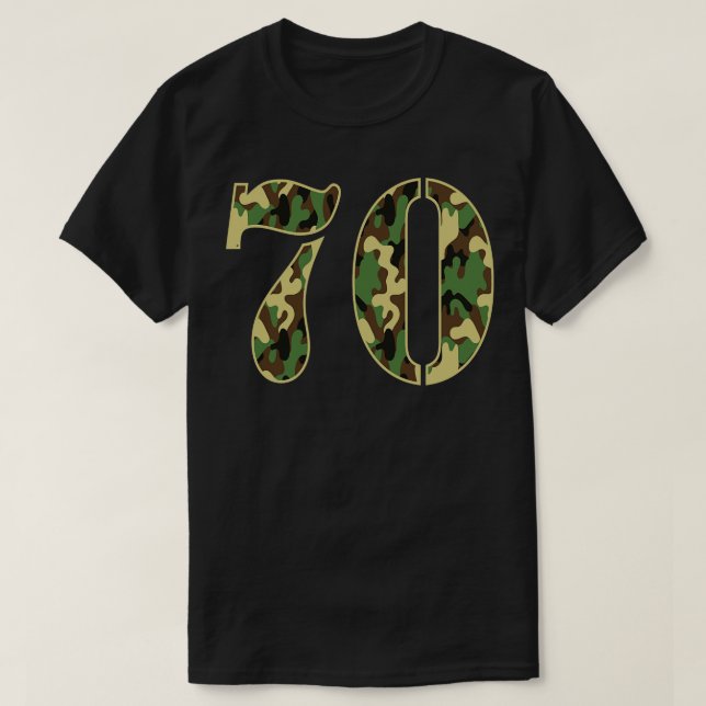 T-shirt Camo Soldat Militaire Numéro 70 Jersey (Design devant)