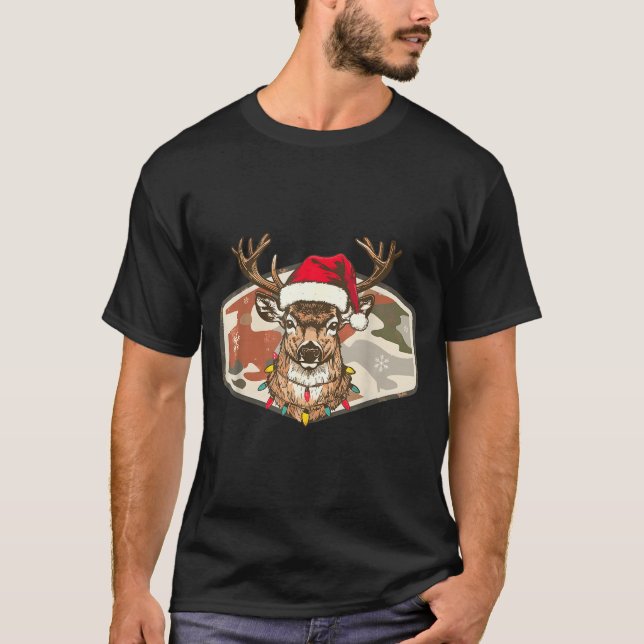 T-shirt Camo Southern Local Boy Christmas Deer Hunting Xma (Devant)