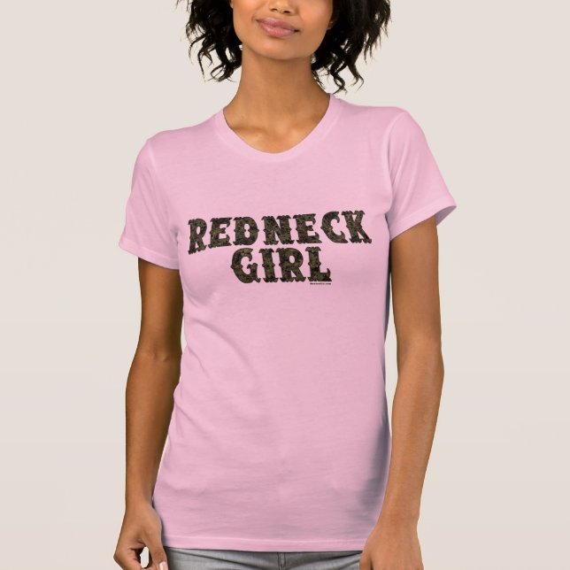T-shirt Camo vert fille Redneck (Devant)