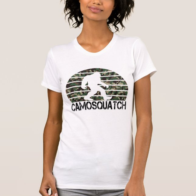 T-shirt Camosquatch Funny Bigfoot (Devant)