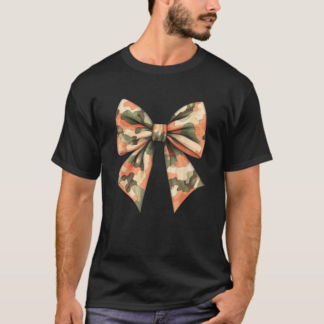 T-shirt Camouflage Camo Bow Camo Coquette Chasse aux bow F (Devant)