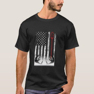 T-shirt Camouflage de chasse à la boue États-Unis Drapeau