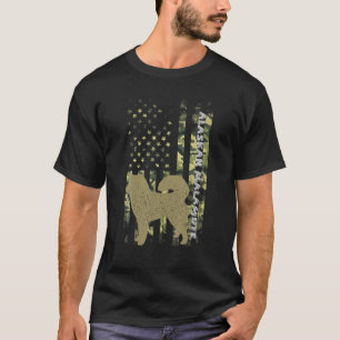 T-shirt Camouflage de chien de chasse vintage US Camo Flag
