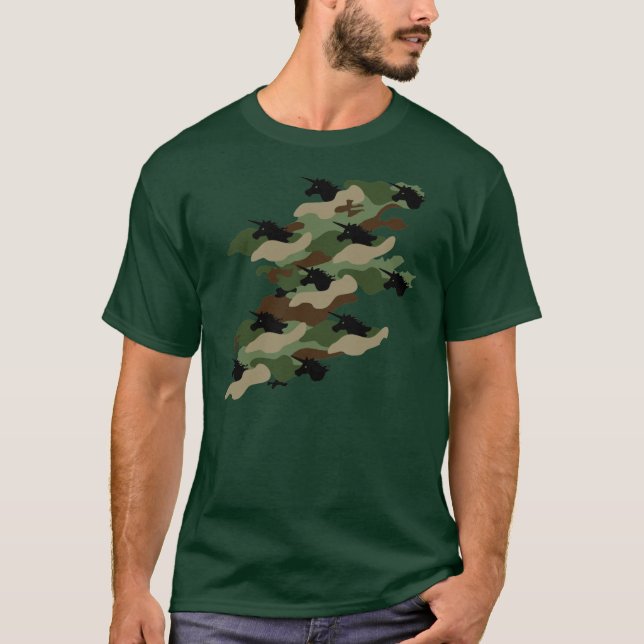 T-shirt Camouflage de licorne (Devant)