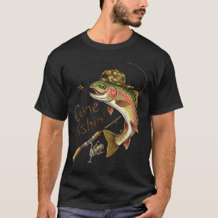 T-shirt Camouflage de pêche Parti Pêcher Truite Poisson Pê