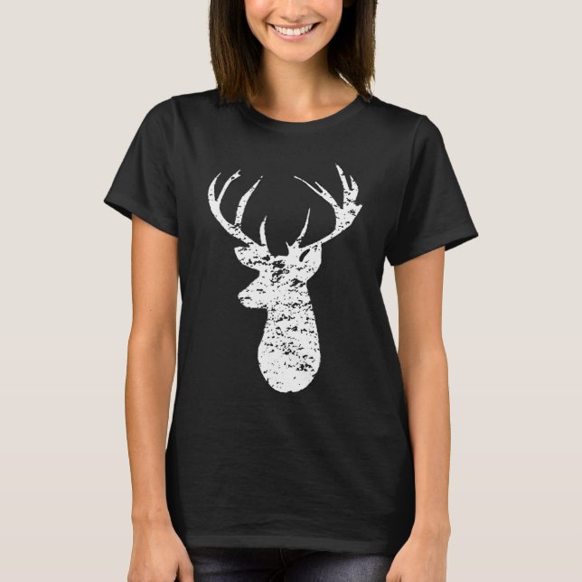 T-shirt Camouflage Flag Deer Hunting 2-Sided  (Devant)