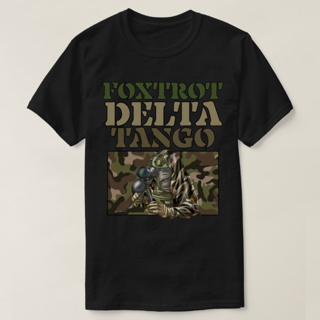 T-shirt Camouflage Foxtrot Delta Tango  (Design devant)
