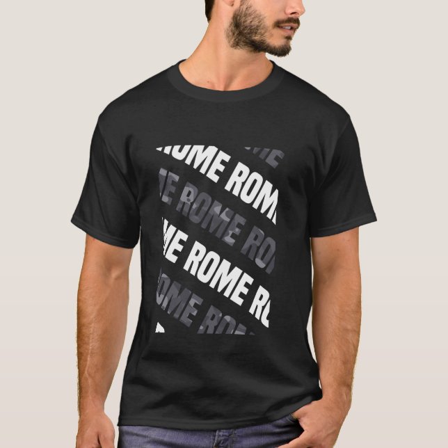 T-shirt Camouflage gris Motif de Rome (Devant)