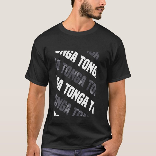 T-shirt Camouflage gris Motif Tonga (Devant)