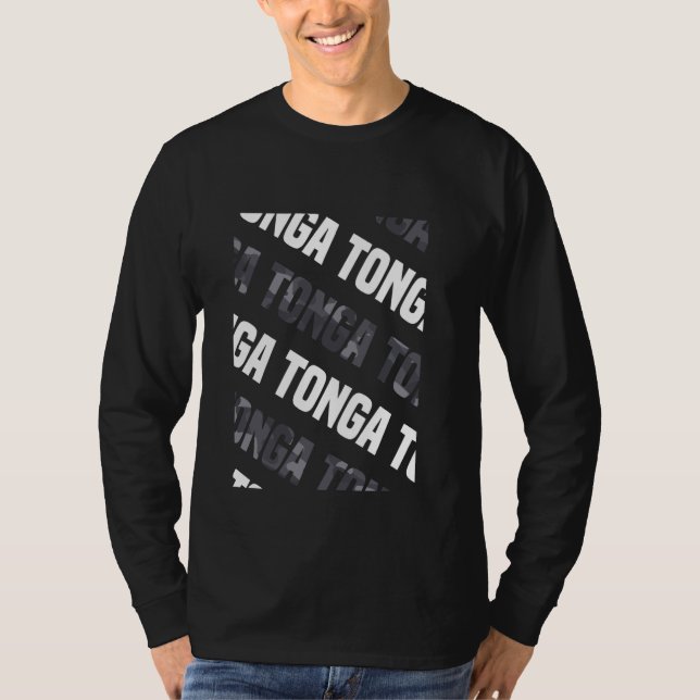 T-shirt Camouflage gris Motif Tonga (Devant)