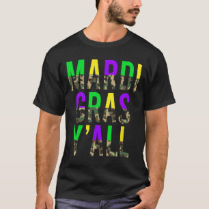 T-shirt Camouflage Mardi Gras Y'all