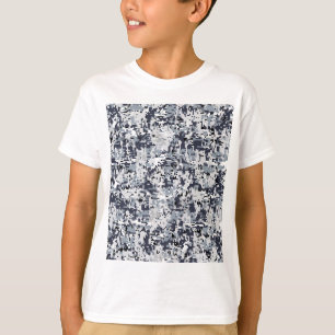 T-shirt Camouflage numérique gris de style urbain