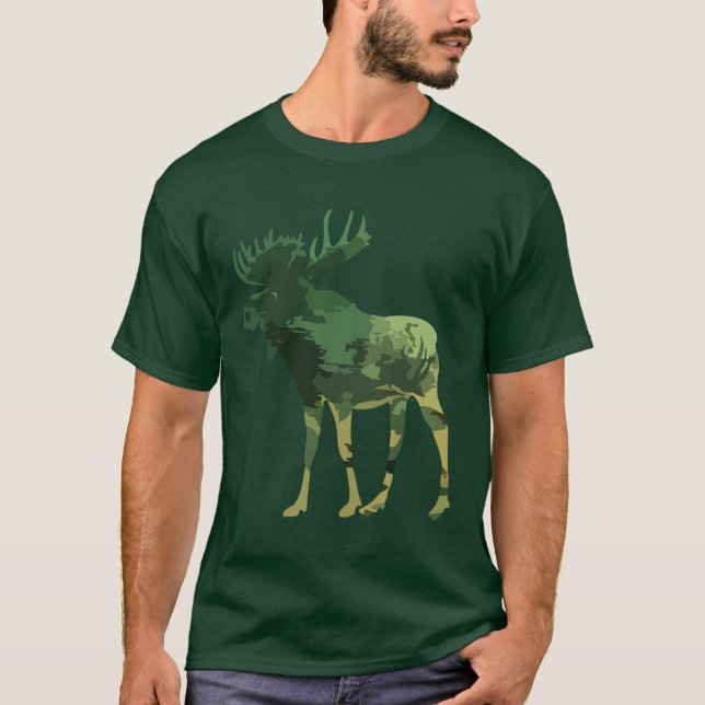 T-shirt Camouflage Oie Animal Nature art (Devant)