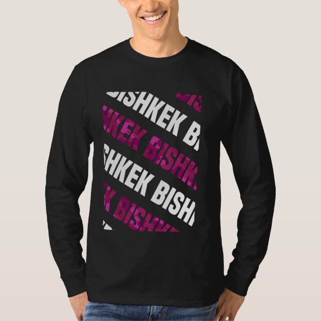 T-shirt Camouflage rose Motif de Bichkek (Devant)