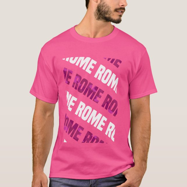T-shirt Camouflage rose Motif de Rome (Devant)