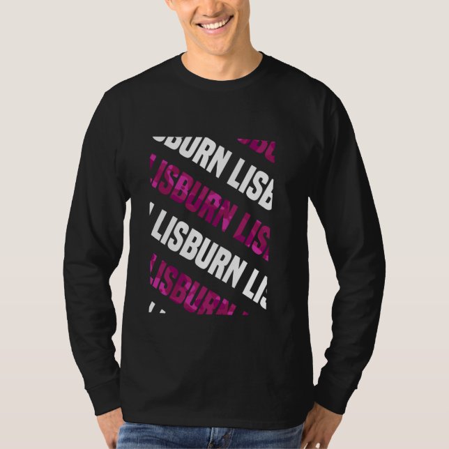 T-shirt Camouflage rose Motif Lisburn (Devant)