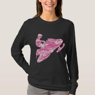 T-shirt Camouflage rose Motoneige
