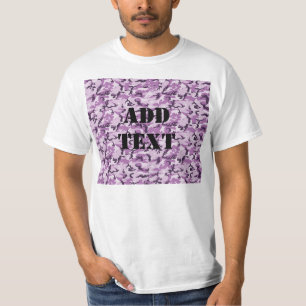T-shirt Camouflage rose/violet de bois