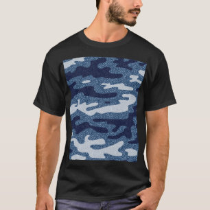 T-shirt Camouflage tacheté Denim Jeans Motif
