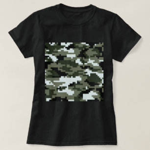 T-shirt Camouflage urbain numérique à 8 bits / Camo