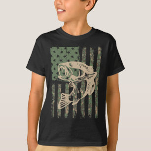 T-shirt Camouflage Usa Drapeau Grosse Bouche B Pêche 1