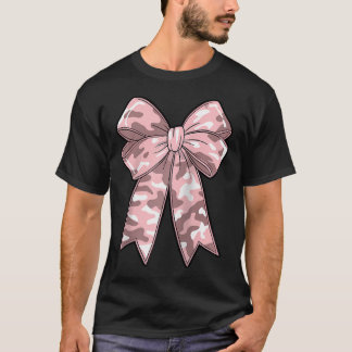 T-shirt Camouflage Vieux Camo Bow Camo Coquette Chasse aux