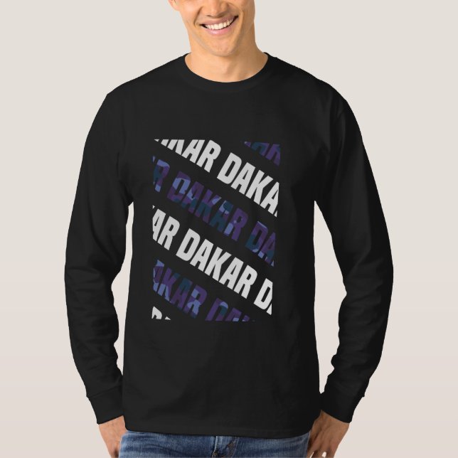 T-shirt Camouflage violet Motif Dakar (Devant)