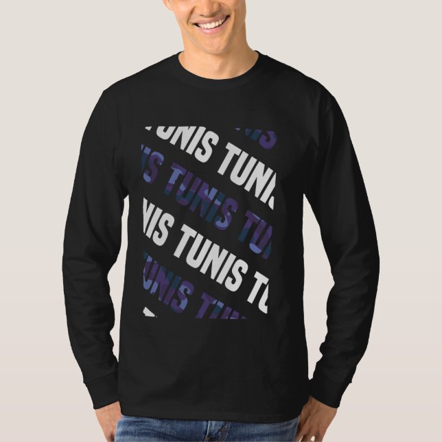 T-shirt Camouflage violet Motif de Tunis (Devant)