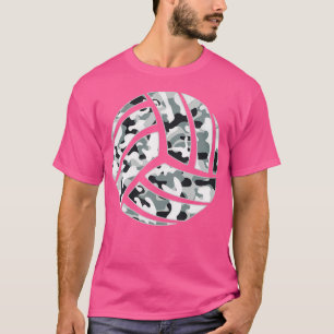 T-shirt Camouflage Volleyball Lover Lecteur Fan Cute Camo 