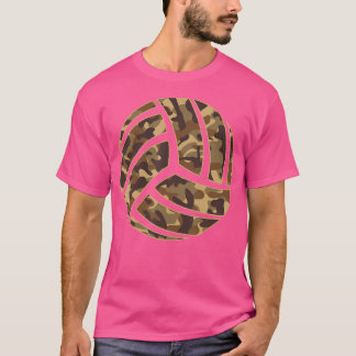T-shirt Camouflage Volleyball Lover Lecteur Fan Cute Camo 