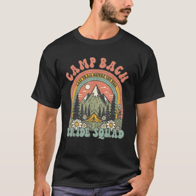 T-shirt Camp Bach Bride Squad Rétro Camping Enterrement de (Devant)