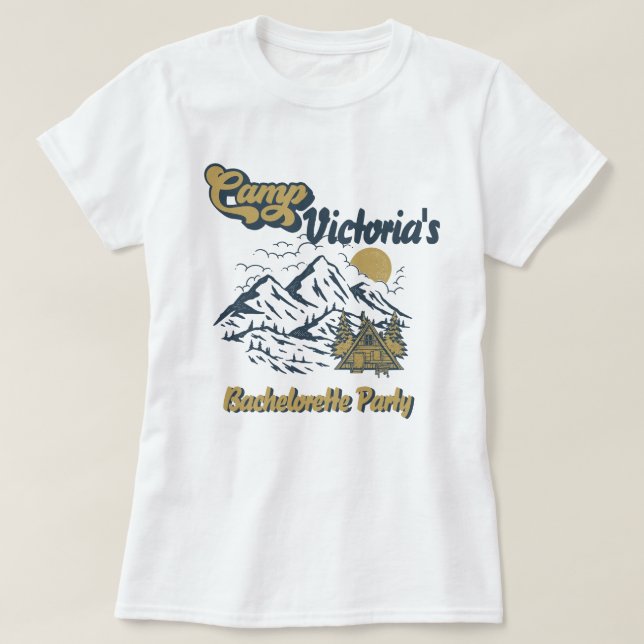 T-shirt Camp Bachelorette Filles Week-end Fête (Design devant)