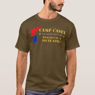 T-shirt Camp Casey Tongduchon Corée du Sud w Carte X