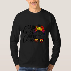T-shirt Camp Cheveux En Boule Messy N'Importe Quoi Citatio
