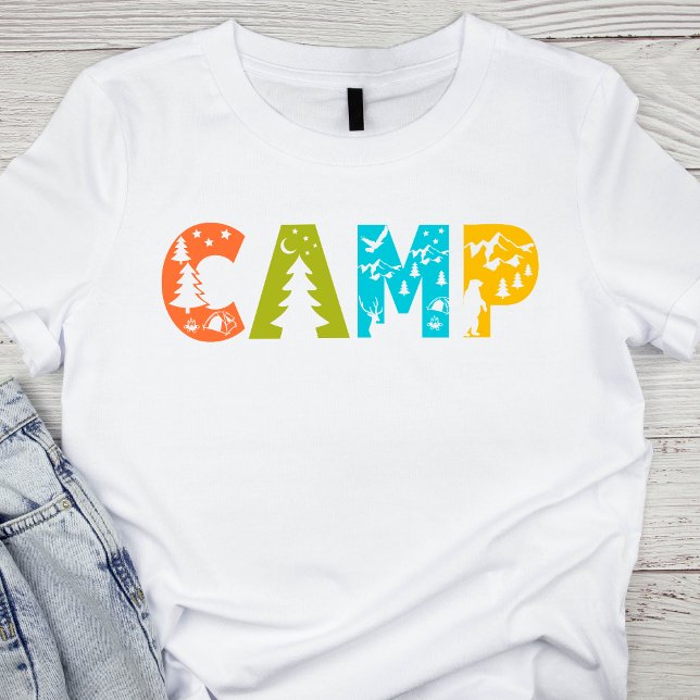 T-shirt CAMP coloré (Créateur téléchargé)