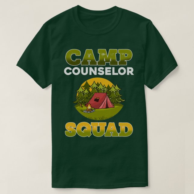 T-shirt Camp Counselers Squad Camping Cadeau graphique pou (Design devant)