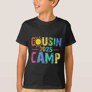 T-shirt Camp Cousin 2025 Camping Campfire Vacances d'été
