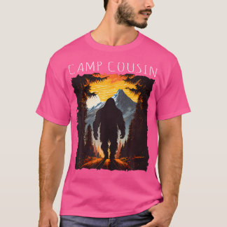 T-shirt Camp Cousin Bigfoot Randonnée Camping Montagnes