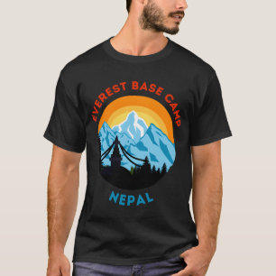 T-shirt Camp de base Mo Everest Népal Moain Randonneur Gri