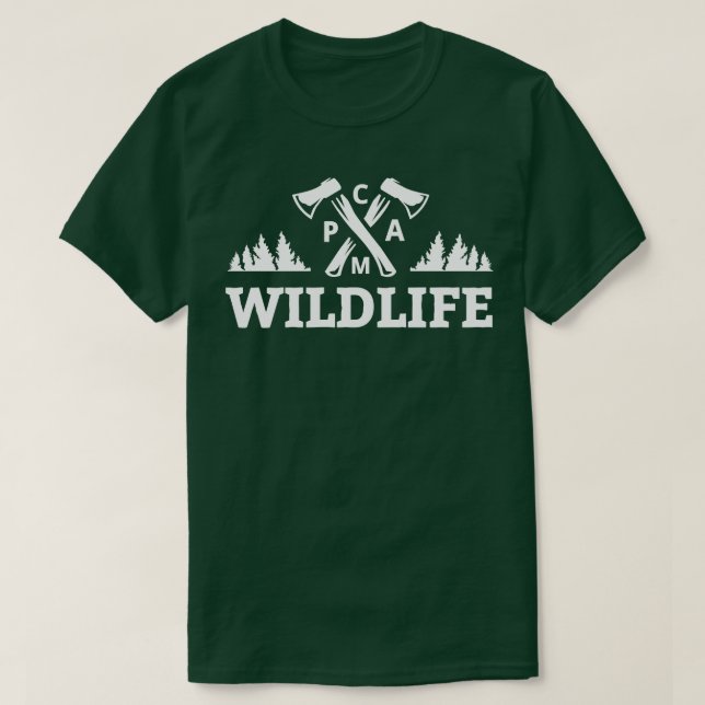 T-shirt camp de la vie sauvage (Design devant)