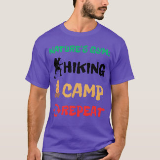 T-shirt Camp de randonnée Natures Gym Répétition Camping R