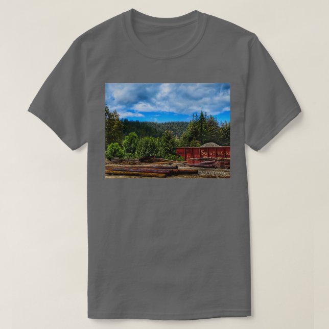 T-shirt Camp de rugissement et grands arbres (Design devant)